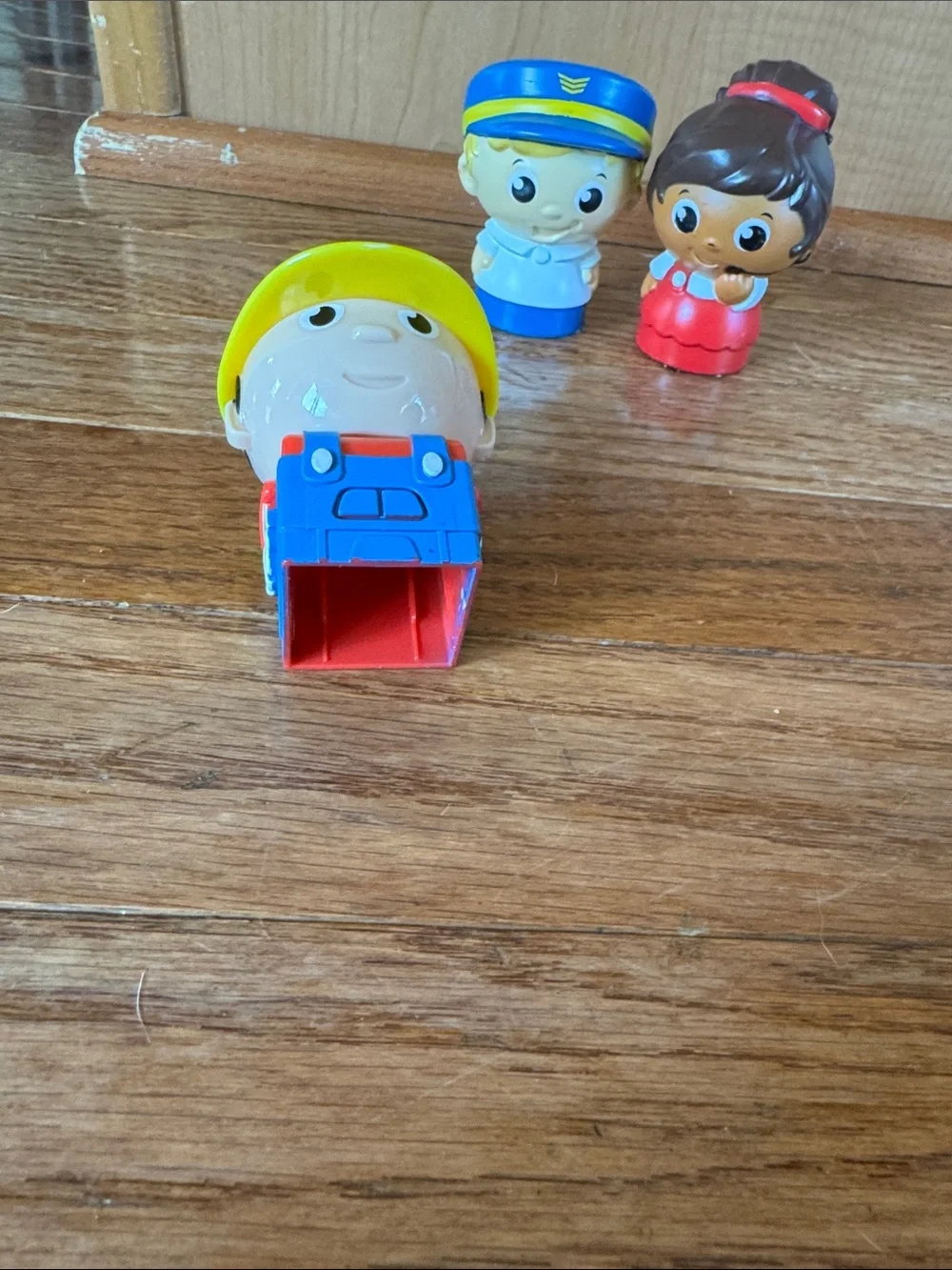 Tonka Set of Three Kids Figures in Yellow, Blue, Red mega blocks